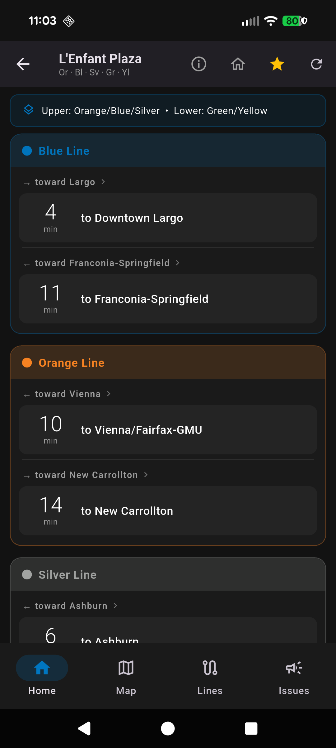 Track the Track — Live arrival times by line